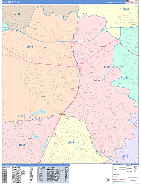 Ellicott City Wall Map